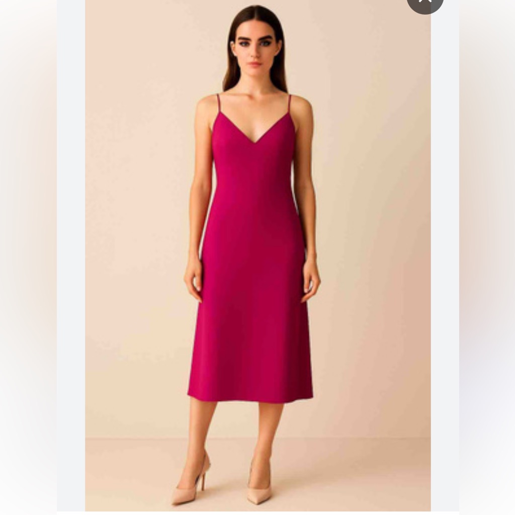 La Ligne Elegant Fuchsia Dress